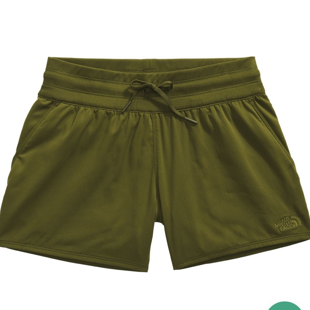 New, without tags, women’s north face Aphrodite shorts. Olive green